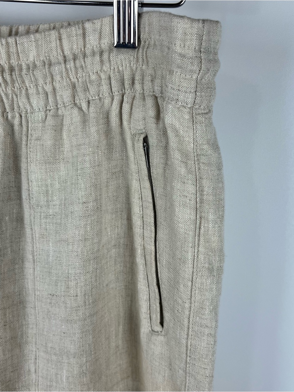 Athleta Retreat 100% Linen High Rise Wide Leg Pants Coastal Cream 2025 Size S - Picture 9 of 16